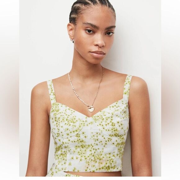 All Saints Cassia Amanzi Linen Blend Top NWT Size 12 - Picture 4 of 12